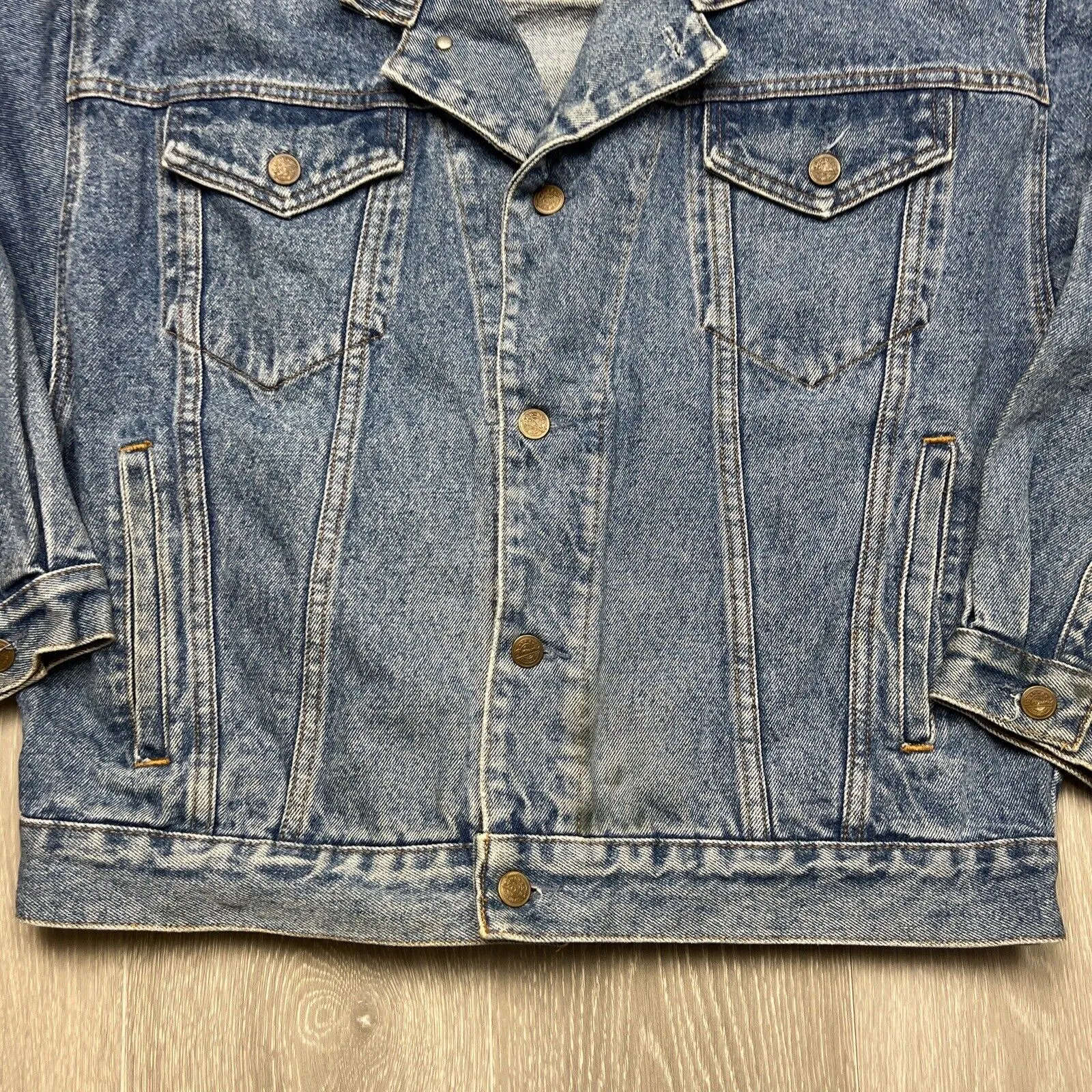 Vintage RG Browns Blue Denim Retro Blue Denim Jacket Size Medium