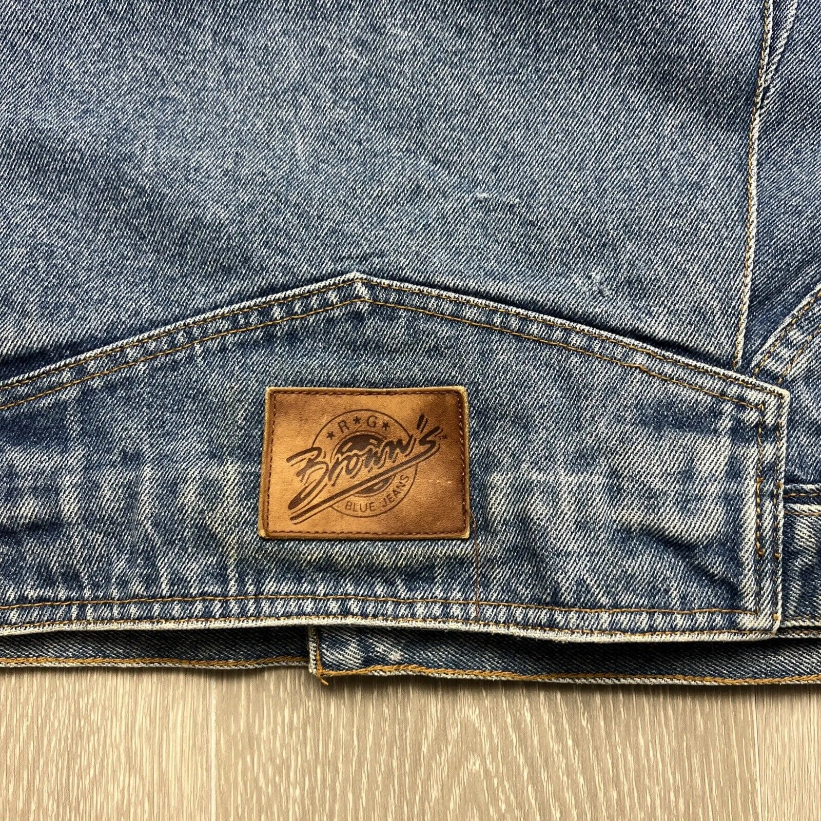Vintage RG Browns Blue Denim Retro Blue Denim Jacket Size Medium