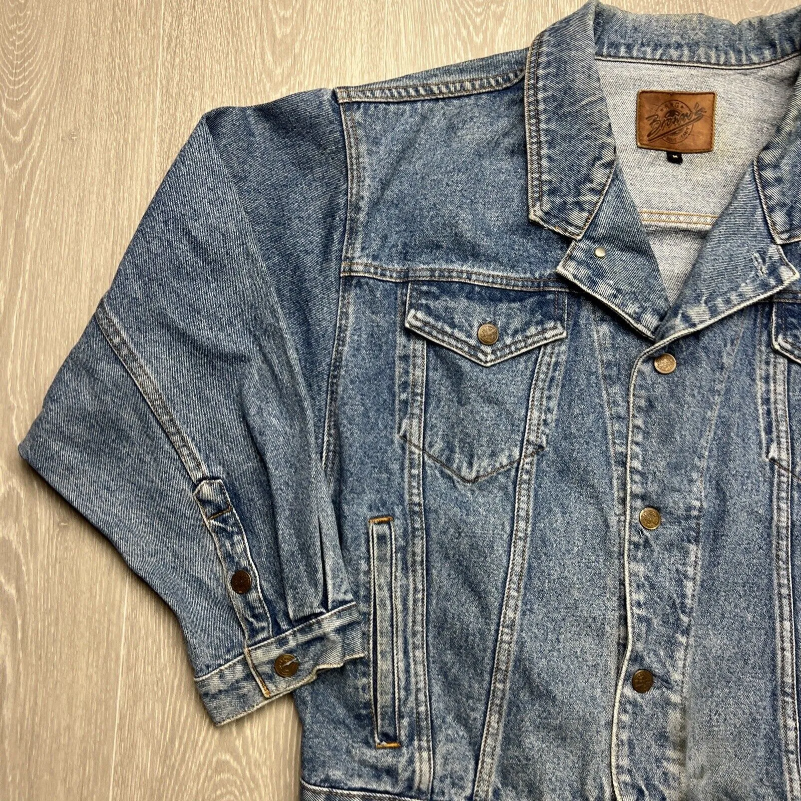 Vintage RG Browns Blue Denim Retro Blue Denim Jacket Size Medium