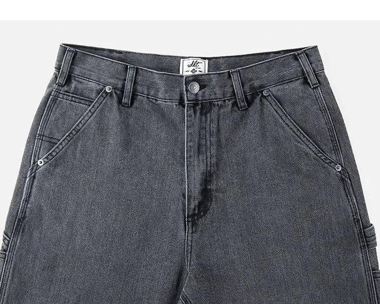 Washed Classic Straight-Leg Jeans