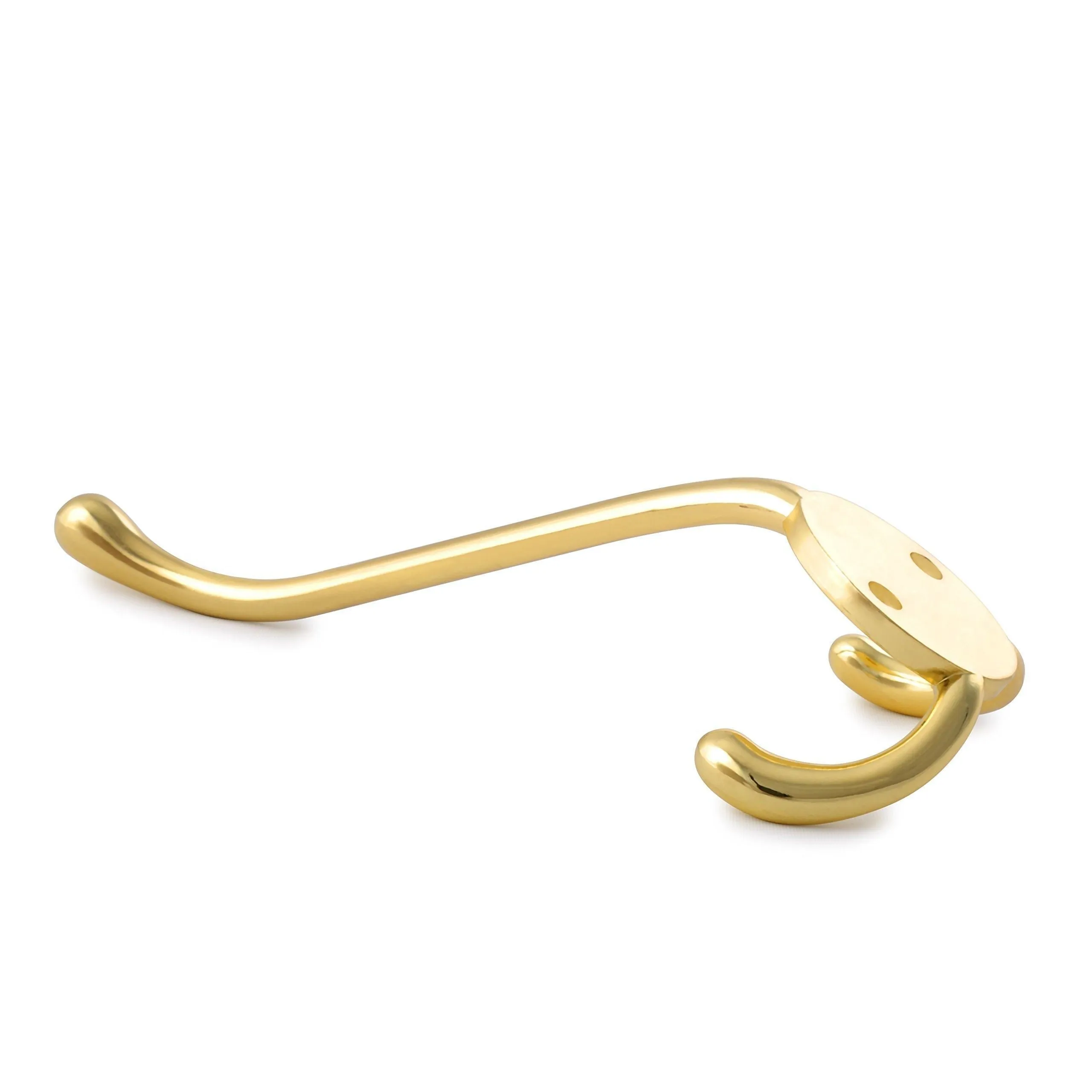 WEBI 6 Set Bling Triple Coat Hanger Hat Rack Bath Towel Clothes Key Hook Rail Garment Holder, Wall Mounted Entryway Kitchen Home Office Garage Organizer Storage, Gold-Zinc Alloy