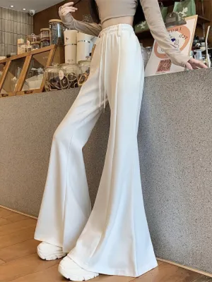 White Exaggerated Flare Pants