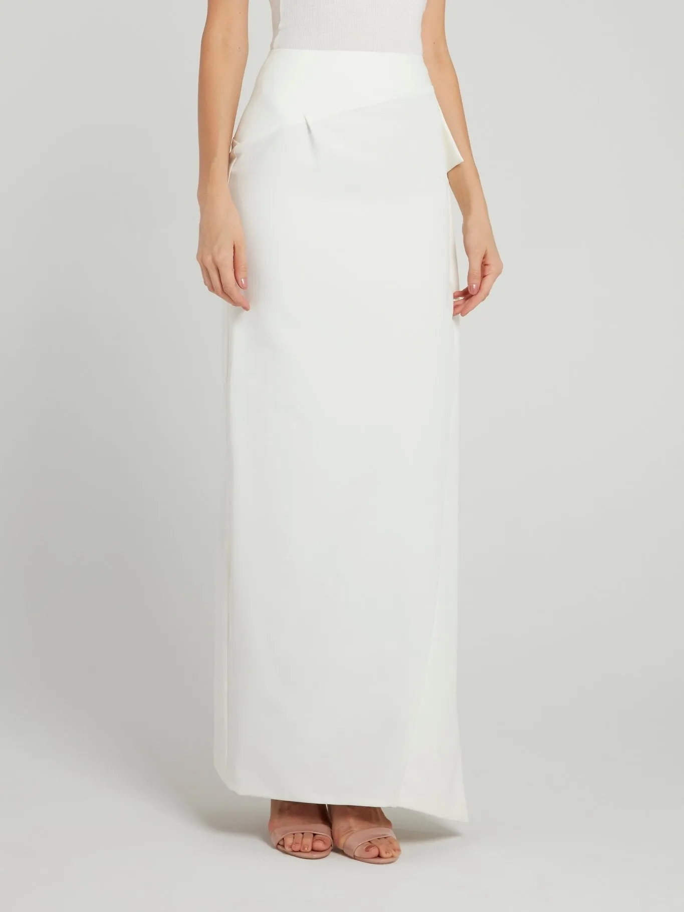 White Wrap Maxi Skirt