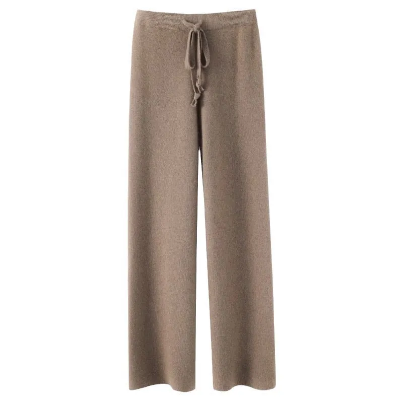 Wide-Leg Knitted Lounge Pants