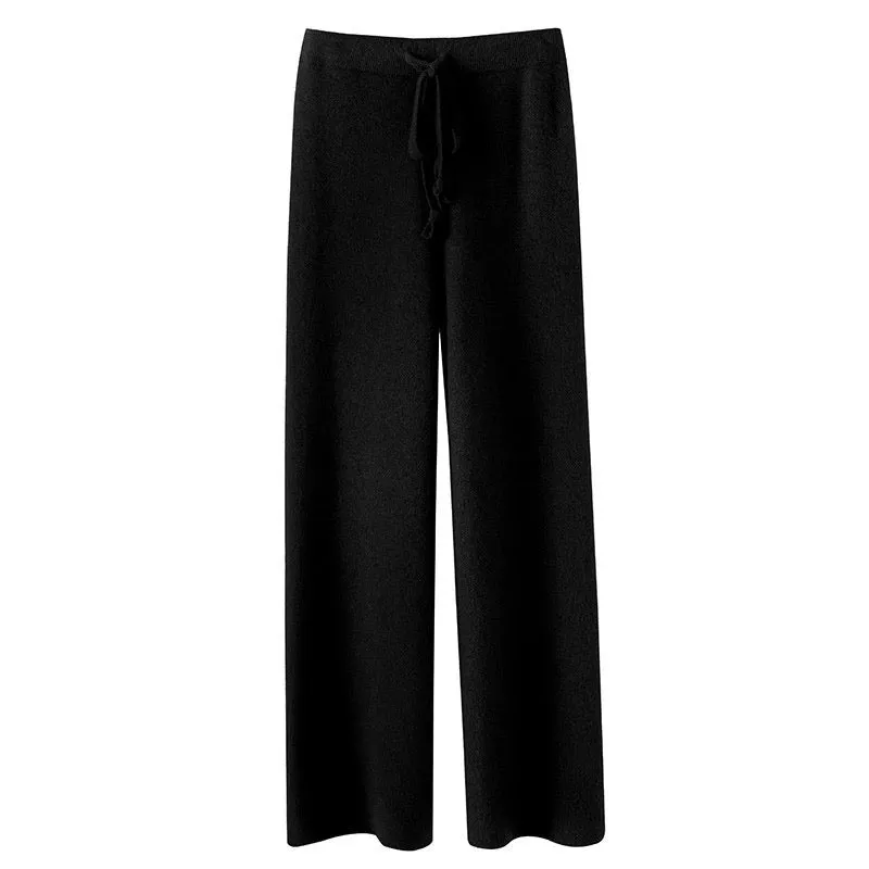 Wide-Leg Knitted Lounge Pants