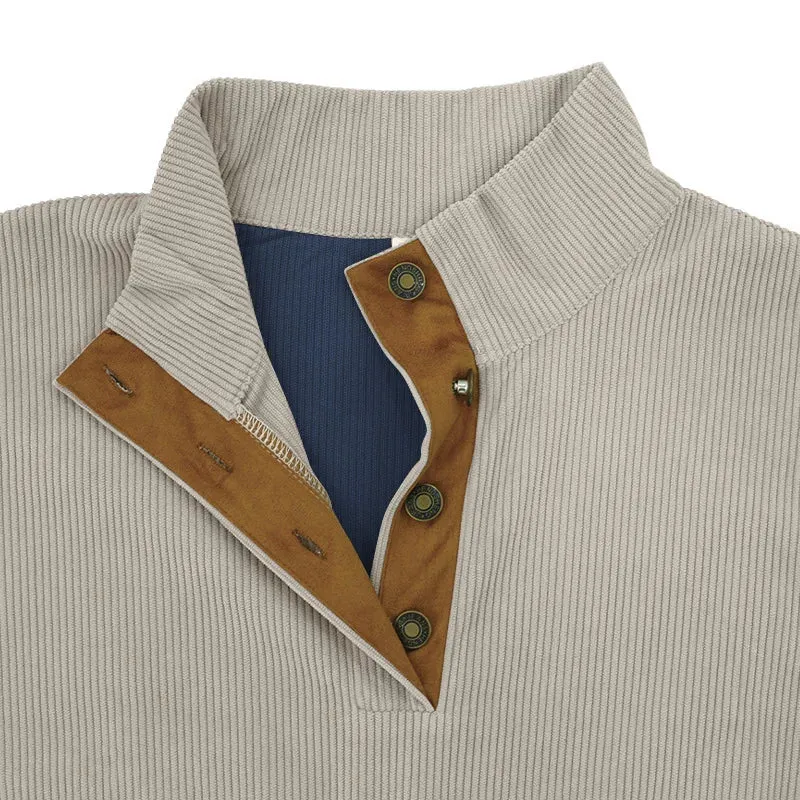 Wilfred™ | Long-Sleeve Sweater with Button Placket