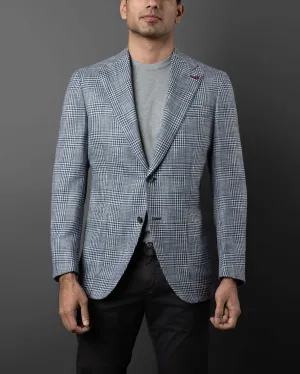 Windowpane Checked Patterned Jacket