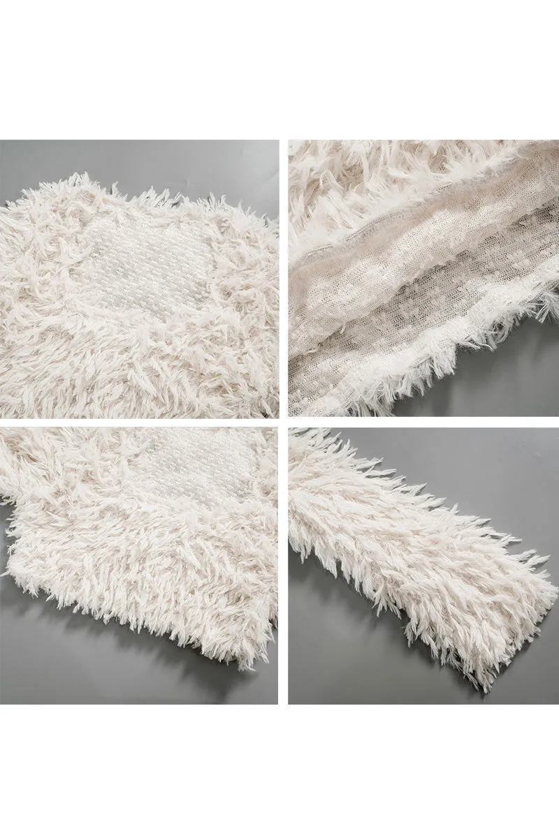 WJ0178 Furry Cropped Shirt