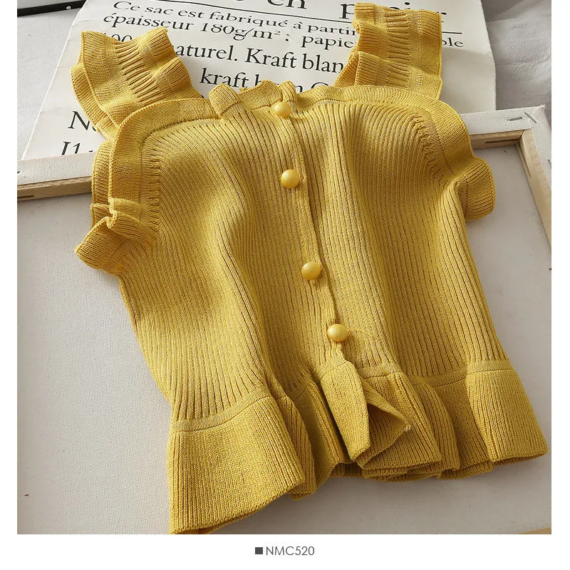 Woman Knitted Tank Top Women Strap Vest Sexy Female Knitting Crop Top Dropshipping