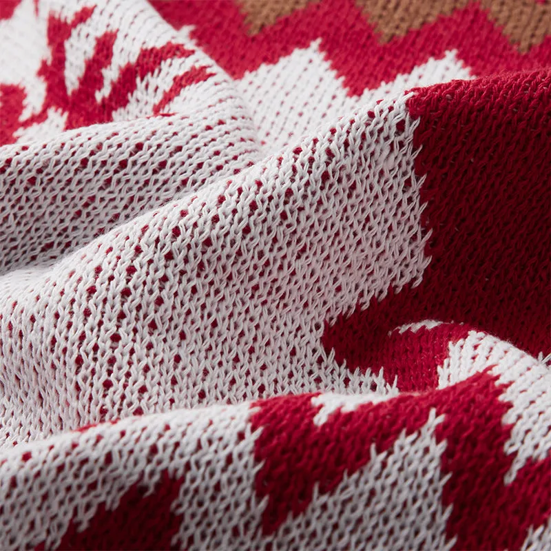 WOMEN'S ELK JACQUARD SWEATERS