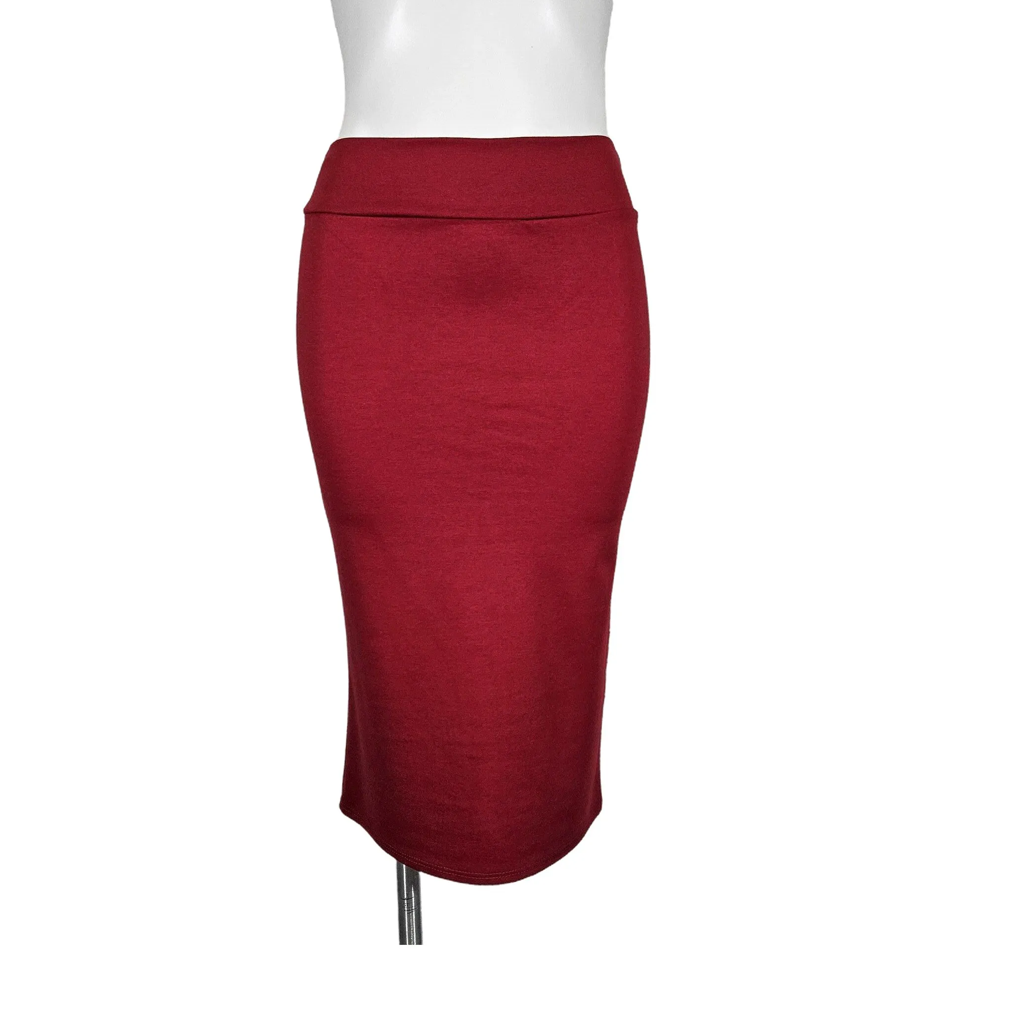 Women's High-Rise Midi Pencil Skirt in Assorted Colors
