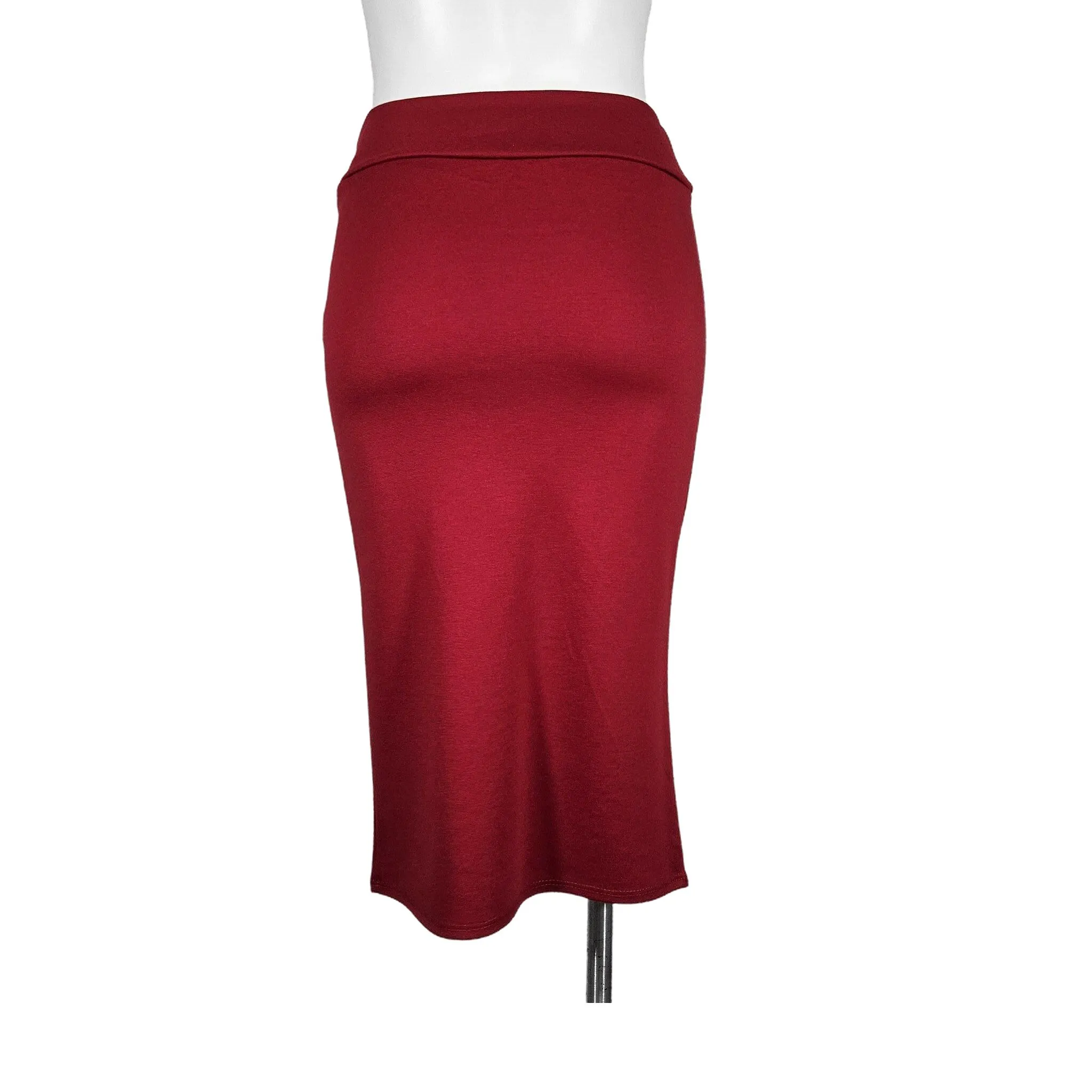 Women's High-Rise Midi Pencil Skirt in Assorted Colors