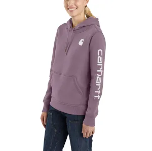Women's Relaxed Fit Midweight Logo Sleeve Graphic Hoodie