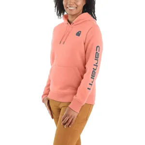 Women's Relaxed Fit Midweight Logo Sleeve Graphic Hoodie