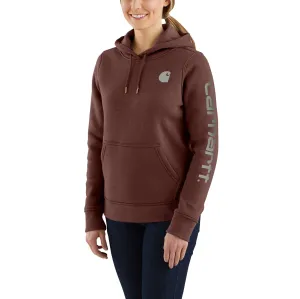 Women's Relaxed Fit Midweight Logo Sleeve Graphic Hoodie