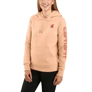 Women's Relaxed Fit Midweight Logo Sleeve Graphic Hoodie