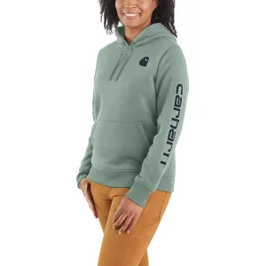 Women's Relaxed Fit Midweight Logo Sleeve Graphic Hoodie