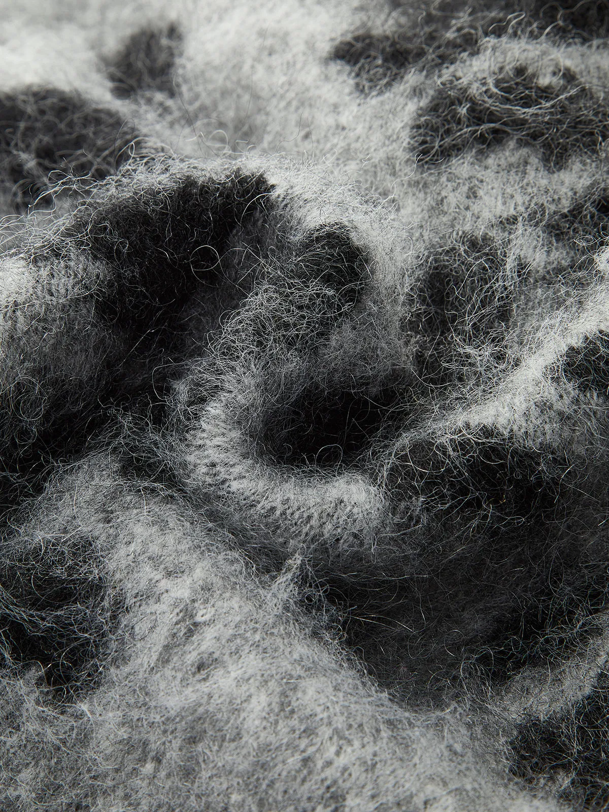 Wool-Blend Leopard Fuzzy Sweater