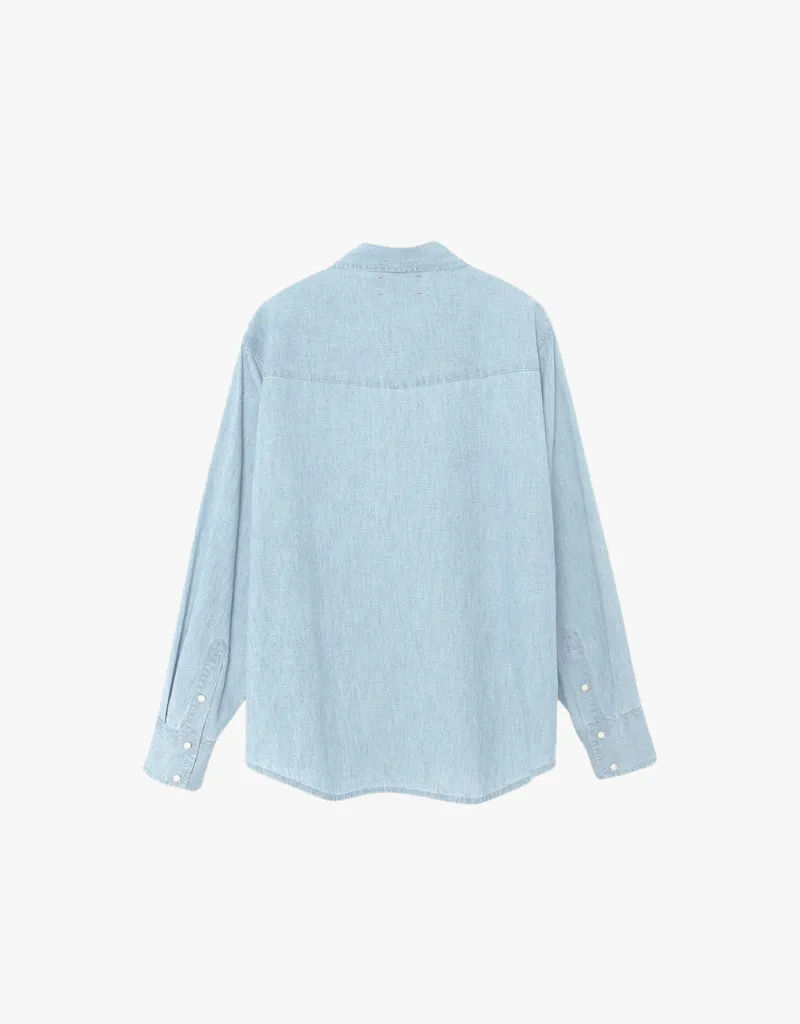 Xirena Griffen Shirt in Dusty Blue
