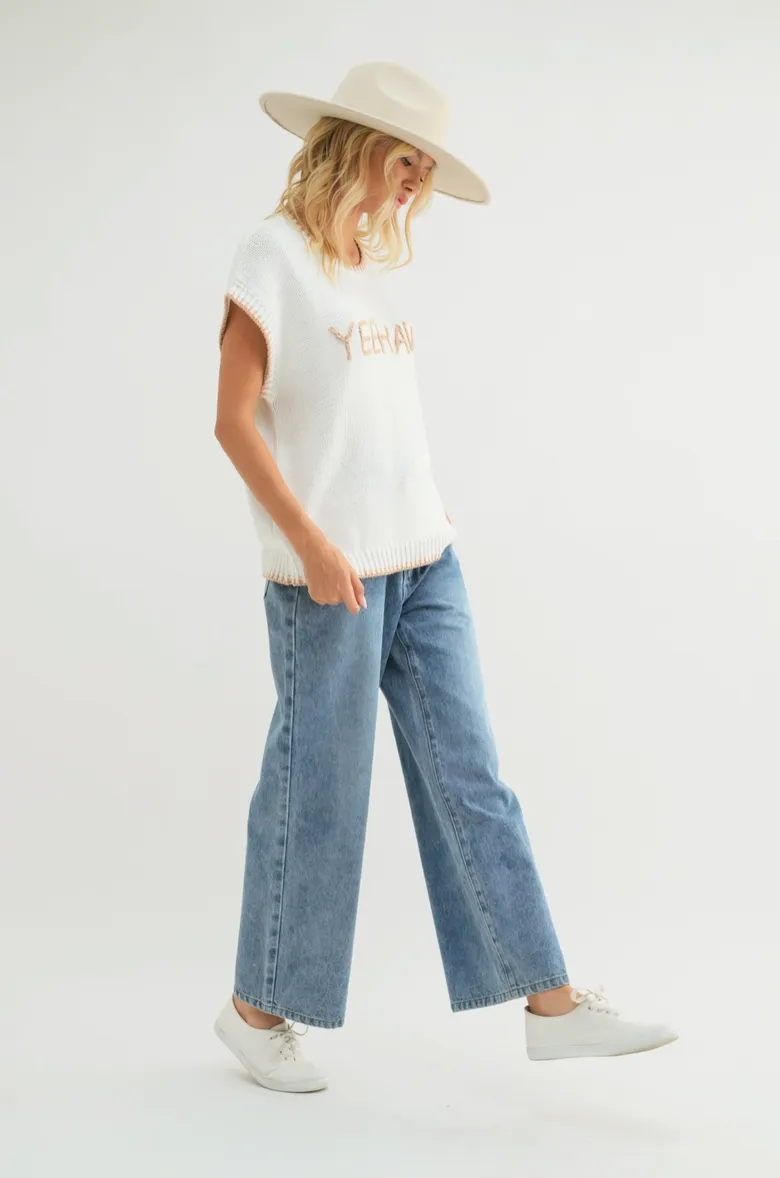 Yee Haw Short Sleeve Sweater